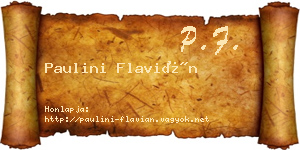Paulini Flavián névjegykártya